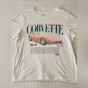 Corvette Graphic Women's Cream T-Shirt